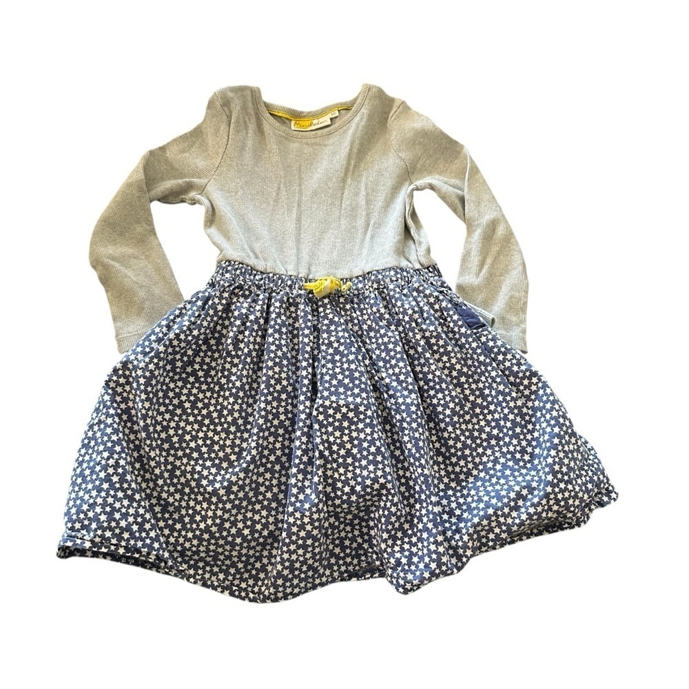 Mini Boden Black and White Puff Sleeve A-Line Dress